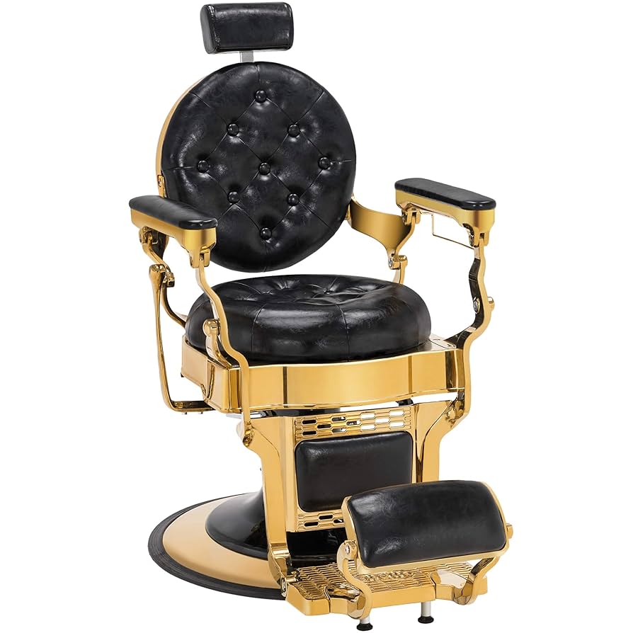 Amazon.co.jp: BarberPub ヴィンテージ バーバー チェア 高耐久