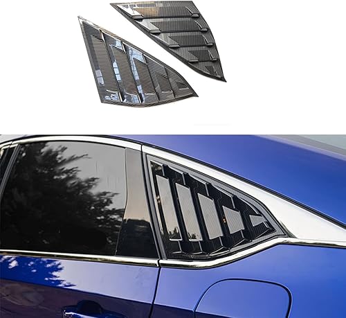 Miniatura 6 de TLIFORT Para Accord Glassy Black Ventana Scoops Louvers para Honda Accord Sedan 2018 2019 2020 2021, 2 piezas