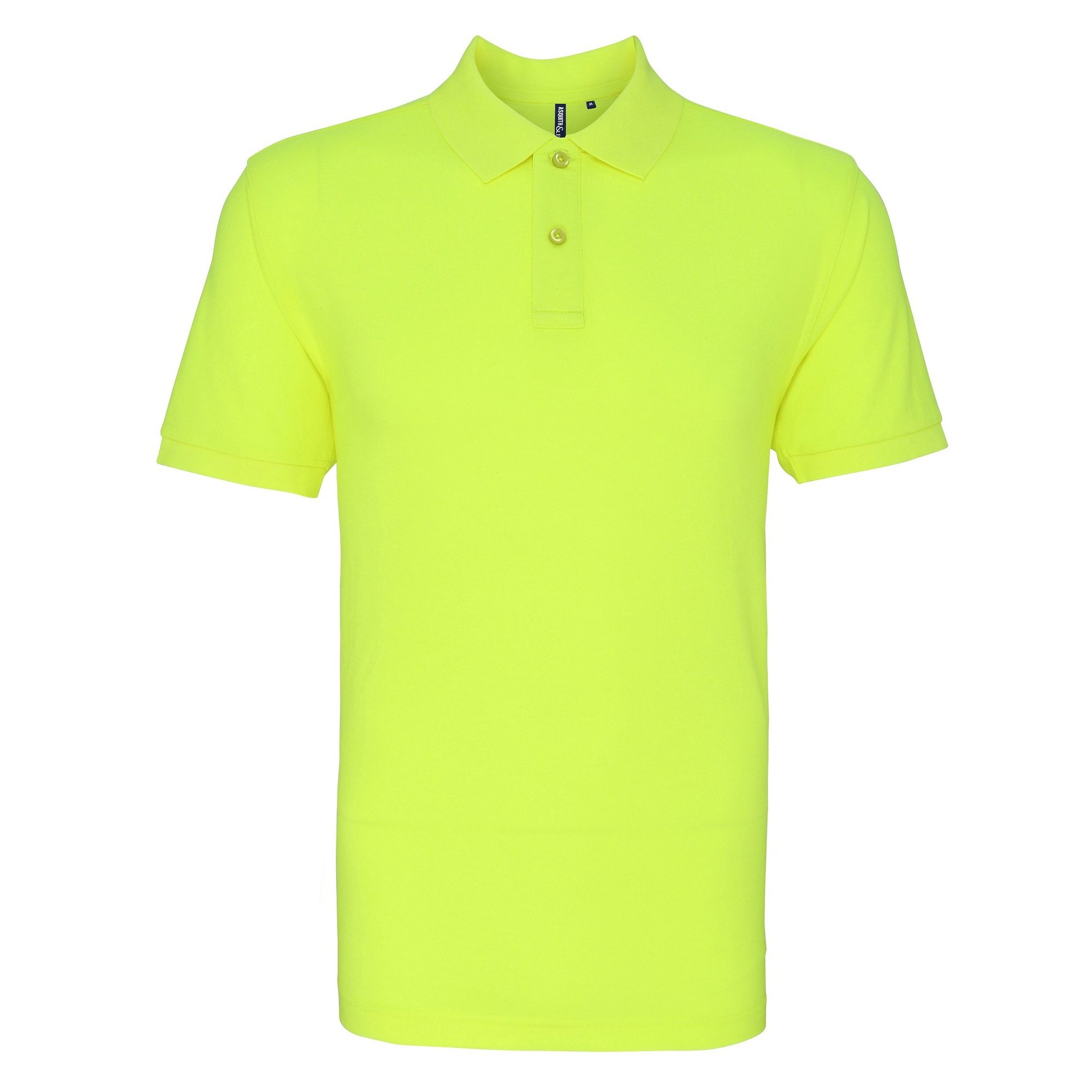 Asquith And Fox Men's Yellow (Neon Yellow 000) Asquith & Fox Polo Short Sleeve Polo Shirt, XX-Large (Manufacturer Size:2xl)