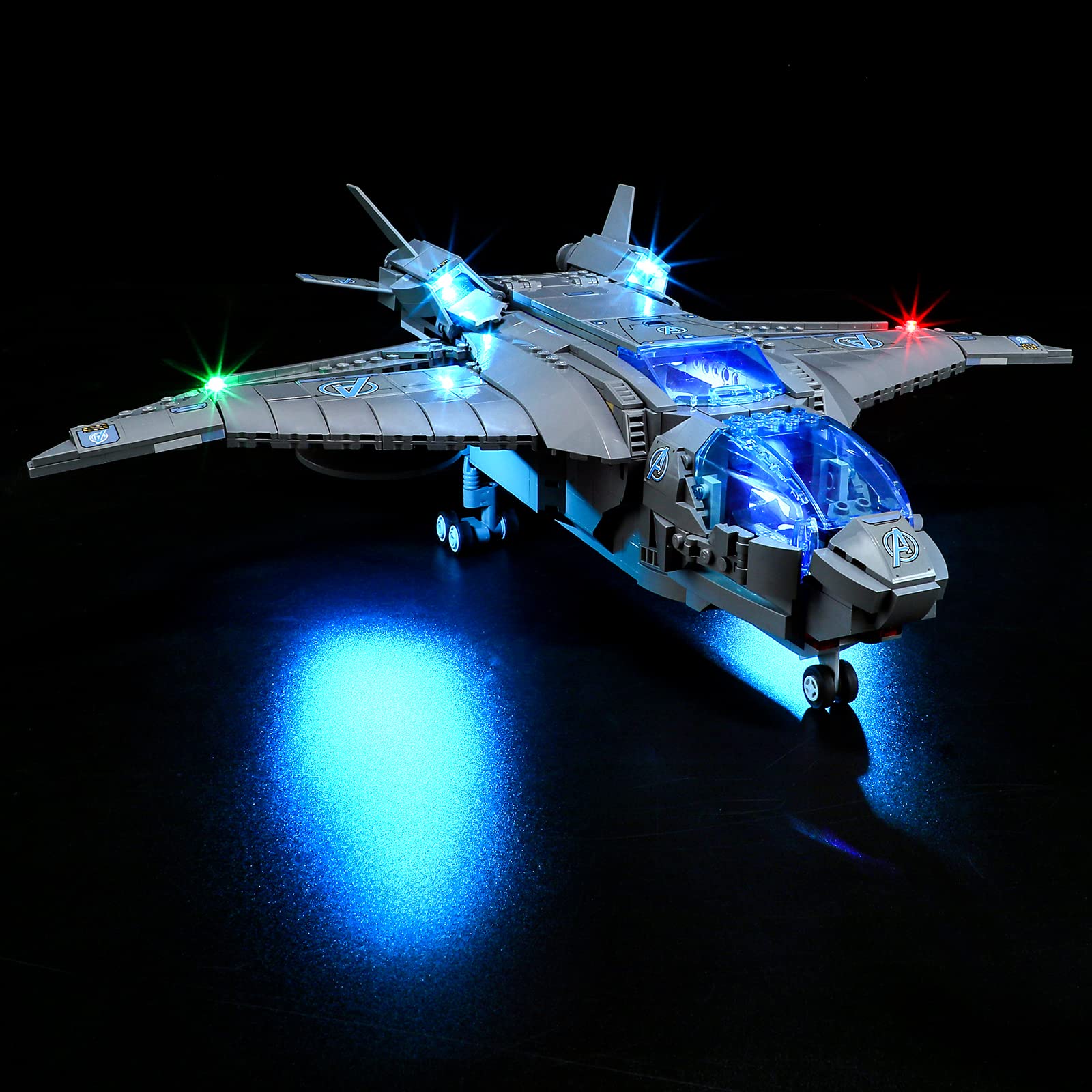 GEAMENT LED Light Kit Compatible with LEGO The Avengers Quinjet - for 76248 Model (Building Set Not Included)