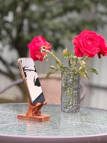 Miniatura 7 de Rostmary - Soporte de madera para teléfono celular para tableta, ideal para iPhone, iPad, Samsung, tabletas, lectores electrónicos, obras de arte,