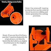 Vista 5 de Caja de inglete para sierra de inglete, caja de sierra de inglete de plástico para carpintería, sierra de podar para cortar madera, herramienta