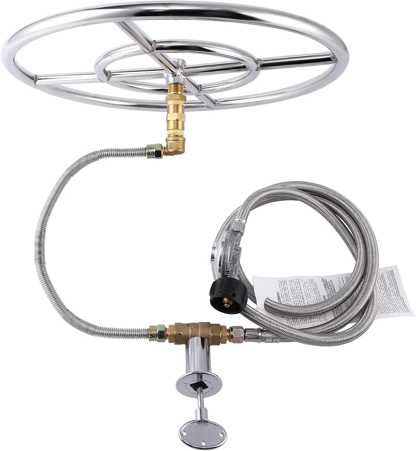 EastVita 18 Inch Propane Gas Fire Pit Burner Ring