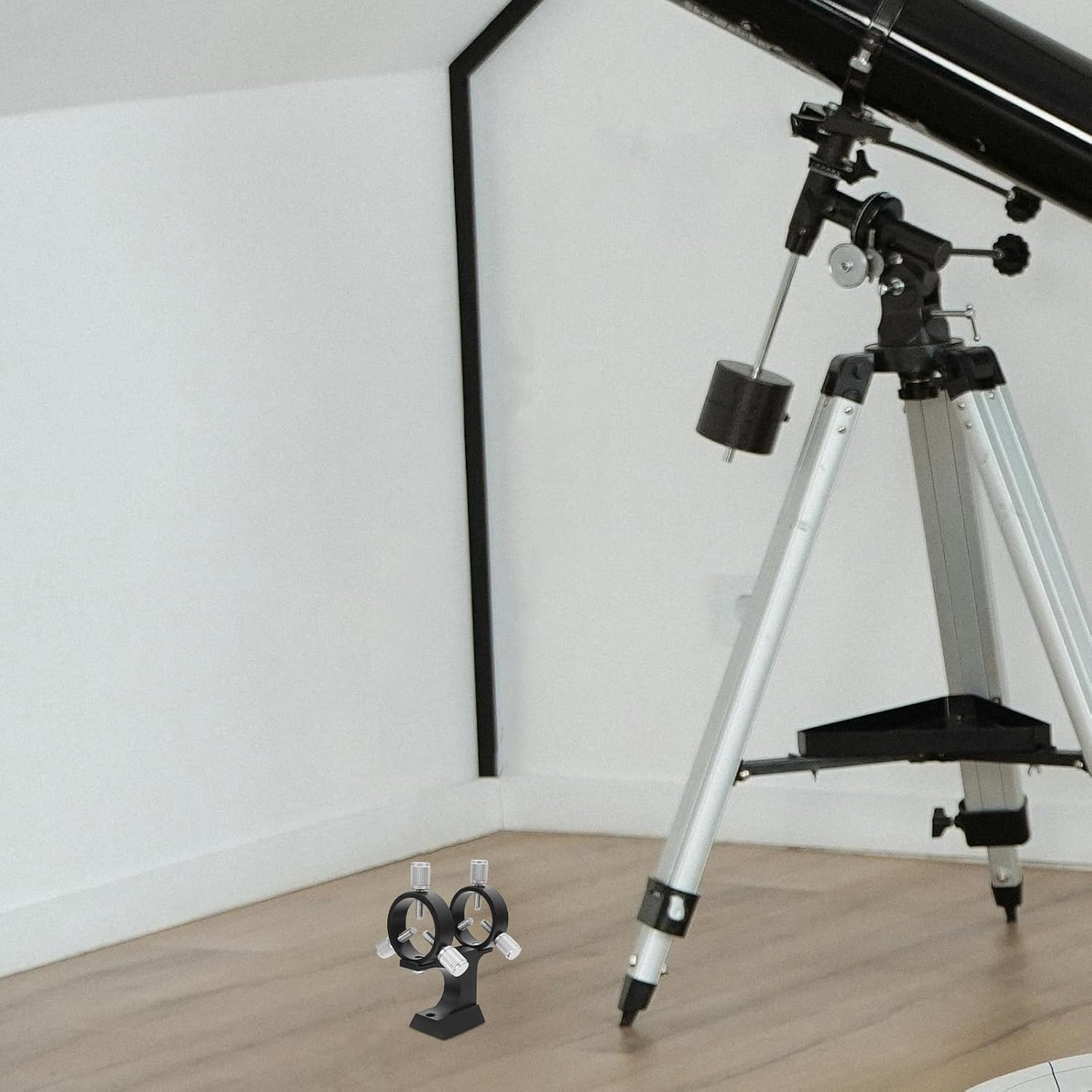 Black Metal Finder Bracket for Telescope Pointer Mounting 35mm Base