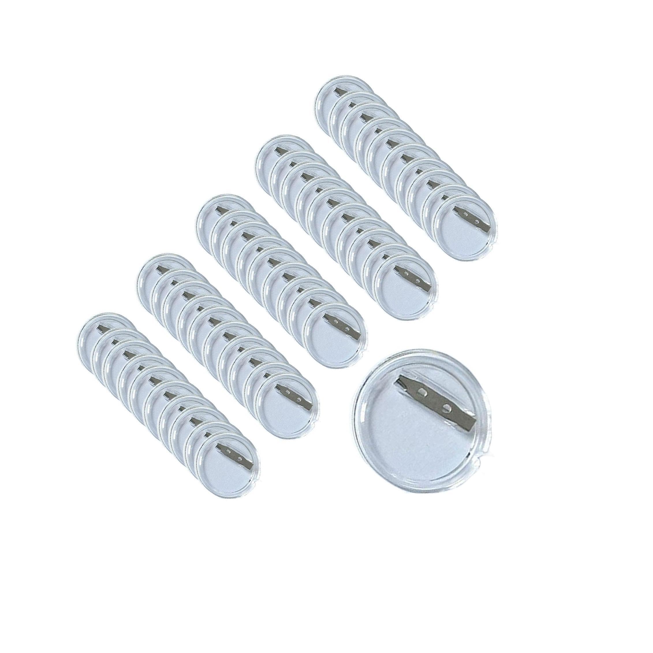 PIXZCSA Made of Acrylic 50Pcs 44mm Badges for Button Maker Machine Easy to Pin onto Backpacks and Clothing Reusable 50Pcs Tinplate Clear Mylars Pin Badges, Clear, 44mm
