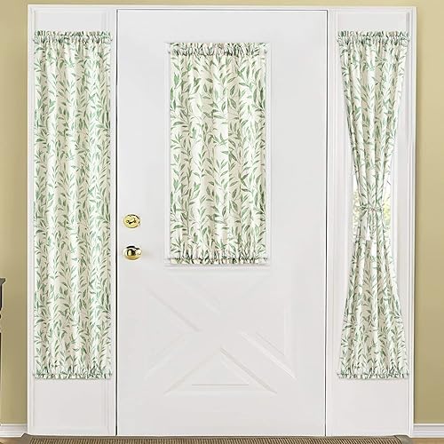 Miniatura 3 de VOGOL Cortinas de puerta corredera, tratamiento de ventana con textura de lino para privacidad y filtrado de luz, cortina de 25 x 72 pulgadas para