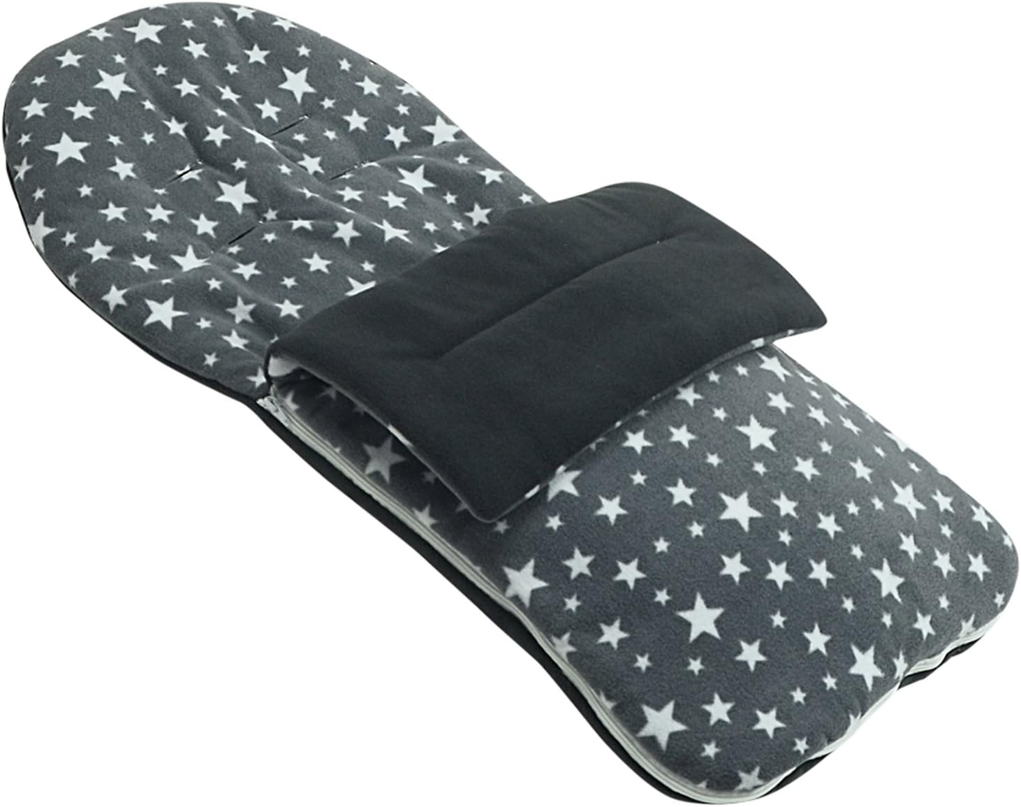 Fleece Footmuff Compatible with BabyStyle Bayamo - Grey Star