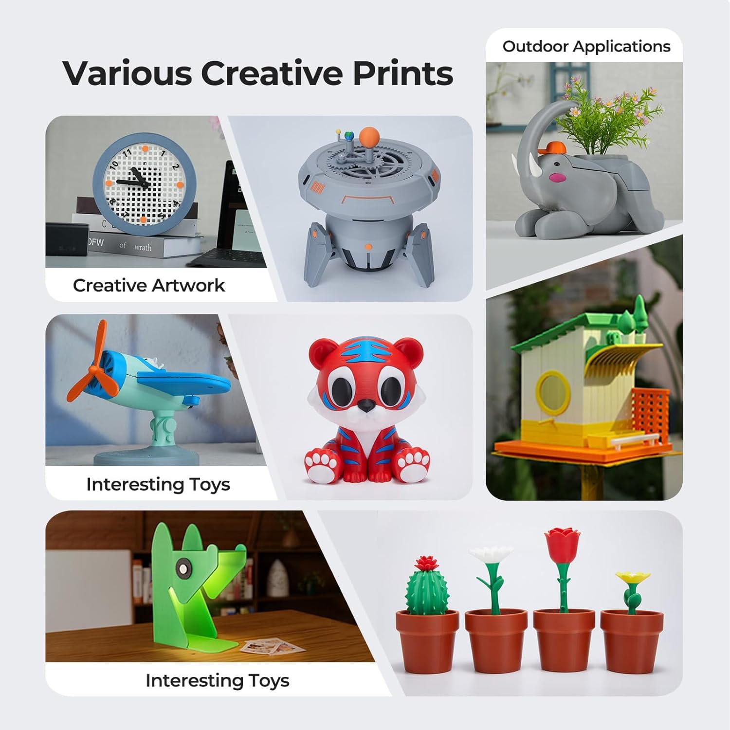 Creality PETG Refill Filament 1.75mm, CR-PETG Spulenloses 3D Drucker Filament, Schwarz, 10er Pack