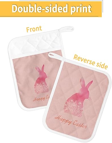 Miniatura 2 de Easter Farmhouse 5Pcs Pot Holders for Kitchen, Non Slip &amp; Heat Insulation Terry Cloth Potholder Set with Pocket, Thick Hot Pad Oven Mitts Trivet