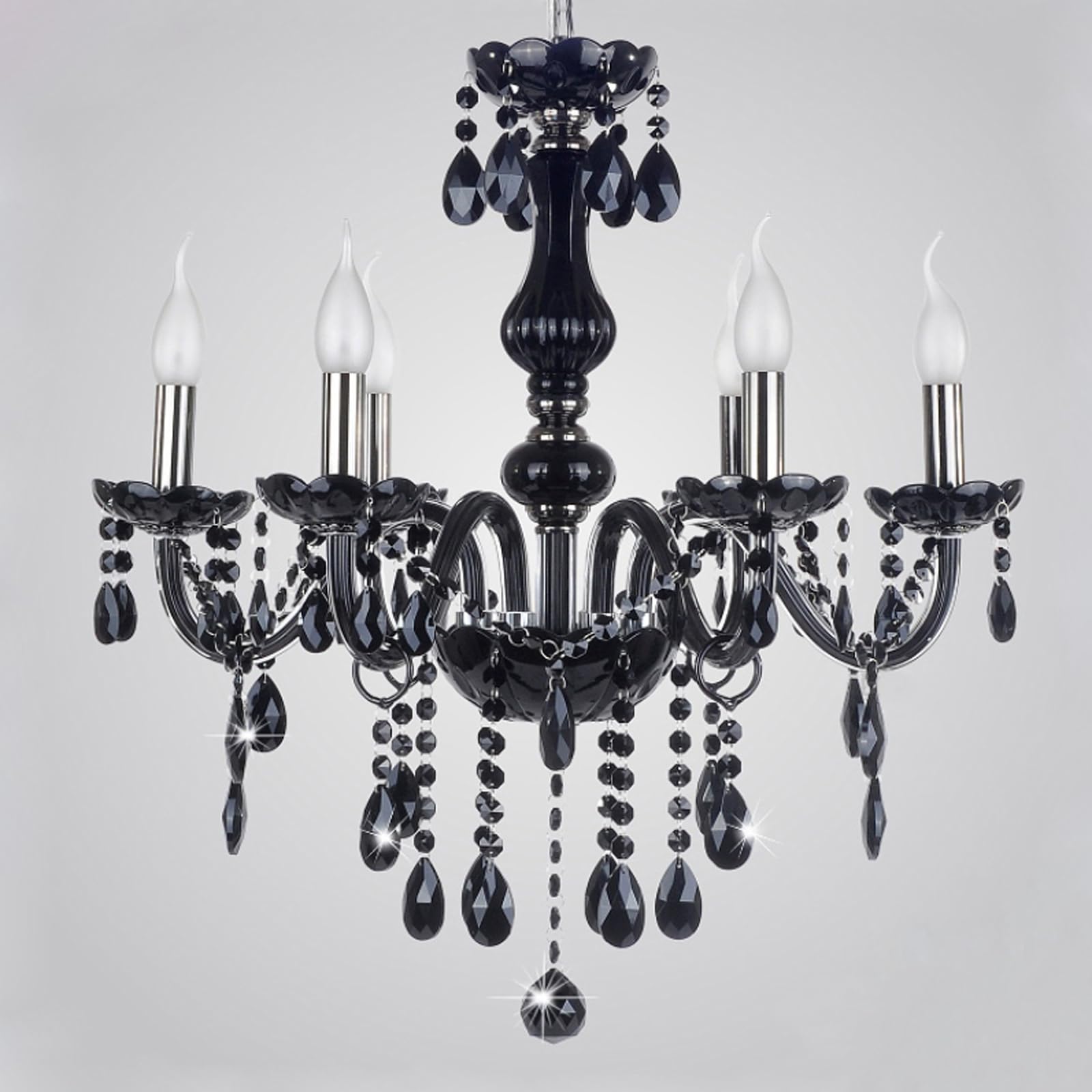 Amazon.co.jp : クラシックブラック シャンデリア クリスタル