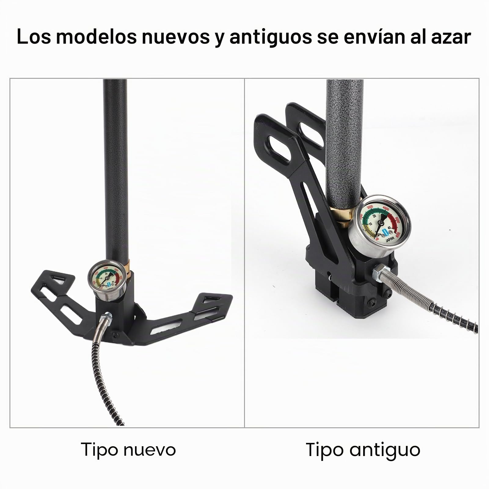 Bomba Manual de Alta Presión PCP 3 Etapas, 4500 PSI, Acero Inoxidable, Acero de Tungsteno, Plegable, para Rifle de Aire