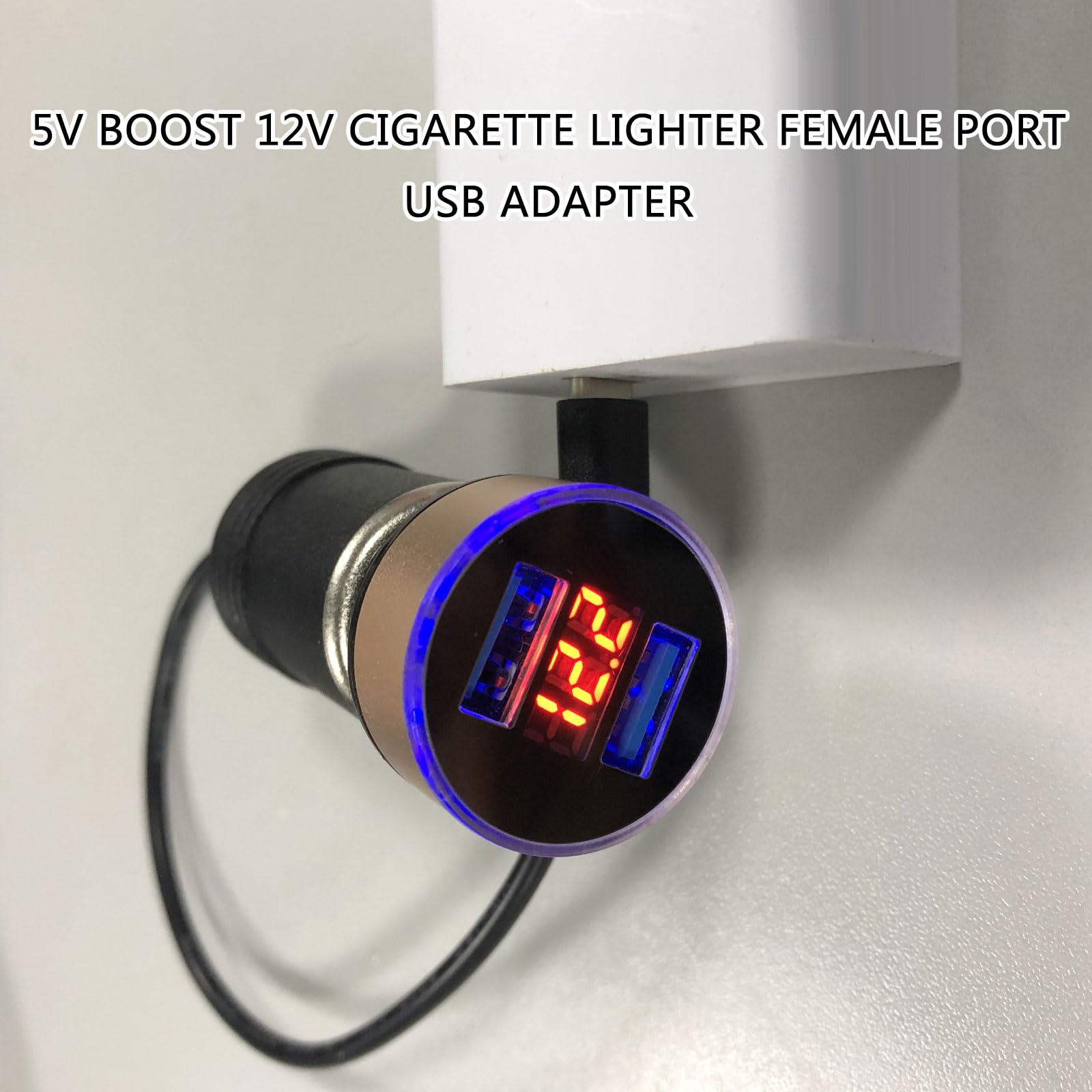 ljhnba 5V USB C to 12V Power Converter Cord Boosting Cable for 10W Car Device Portable Adapter Wire with Car Socket