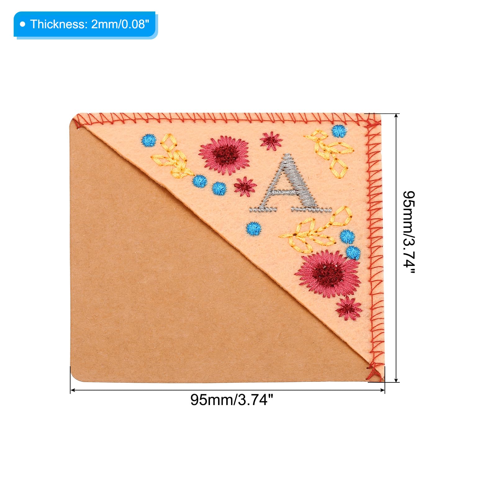 PATIKIL Personalized Embroidered Corner Bookmark - Image 2