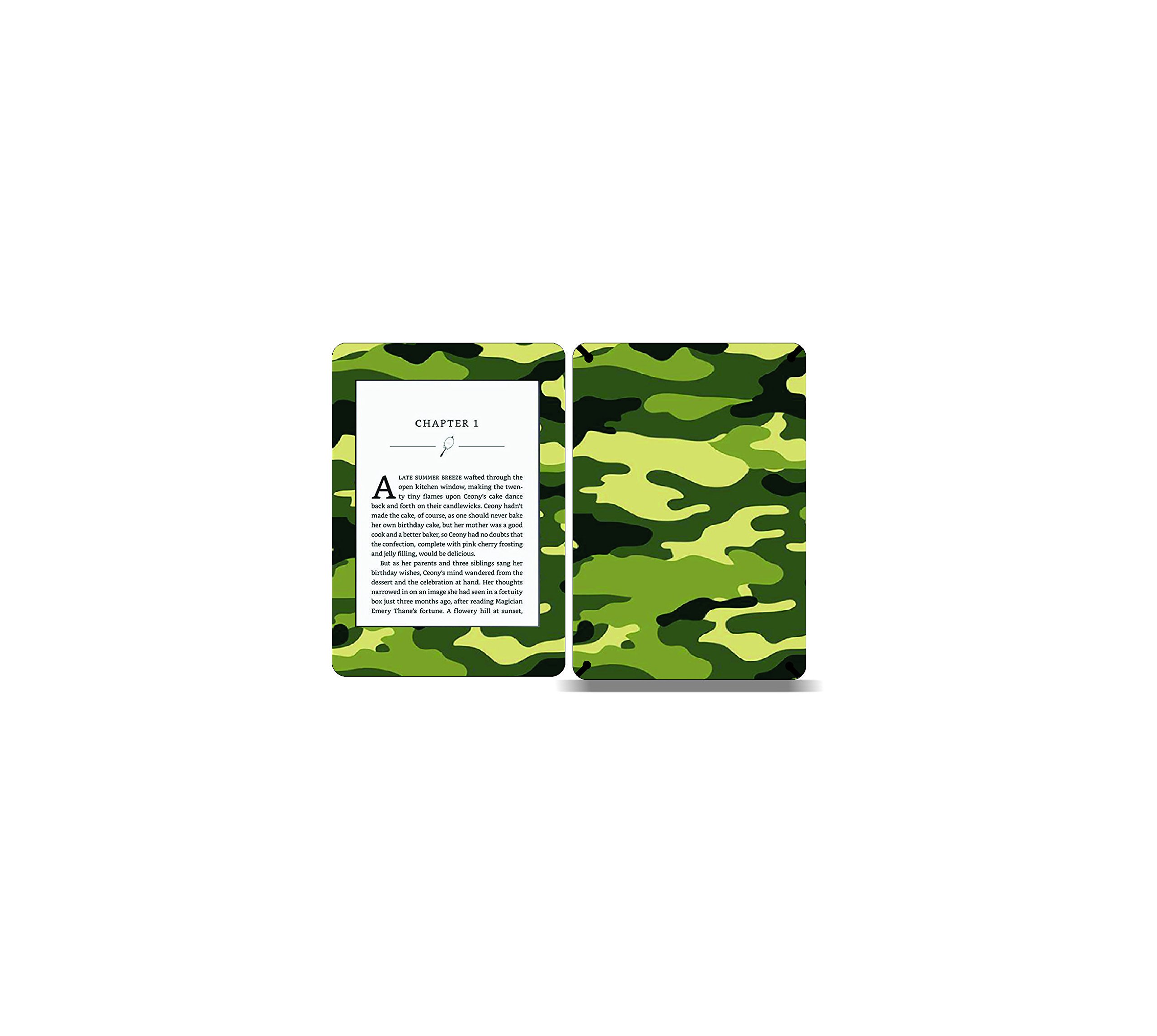 Elton 3M Vinyl Skin Decal Sticker Protective for Kindle Paperwhite eBook Reader Wrap Cover Skin - Dark Green Camouflage-image-11