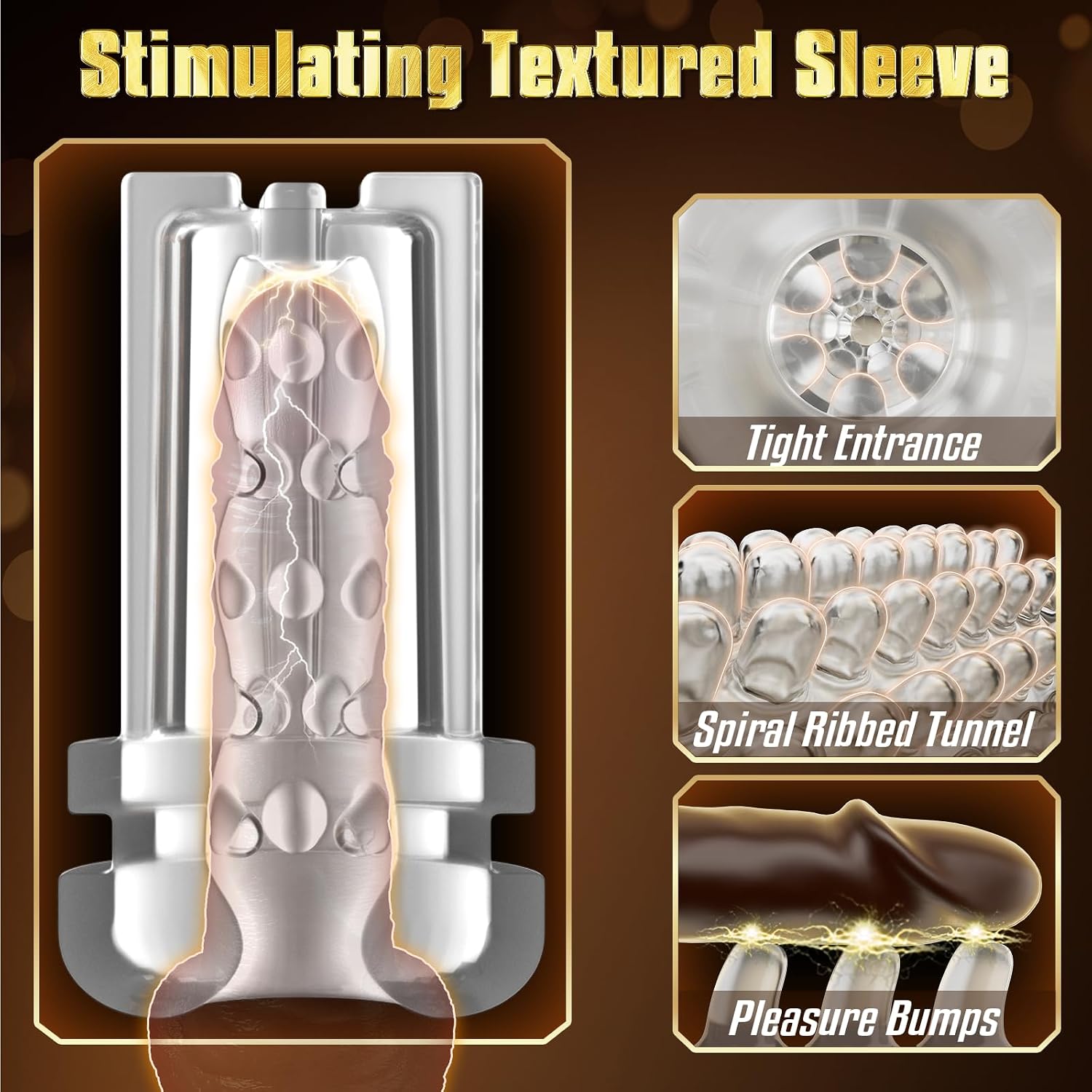 eosoeo Adult Sexual Stimulation Automatic Male Masturbator Cup - with 7 Suction & 7 Vibration, Pocket Pussy Stroker LCD Display Male Stroker Sex Toys Sex Machine for Men Masturbation Guy Pleasure