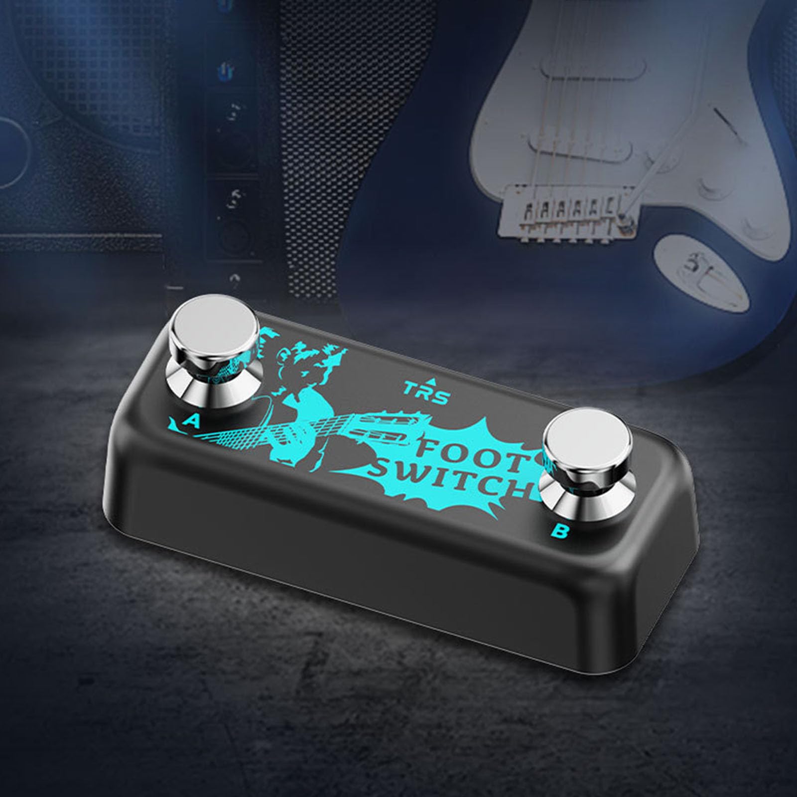 Precisions Control - Pedal de doble pie para pedal de pedal de pedal de pedal de interruptor instantáneo, tablero para pedal de efecto de guitarra
