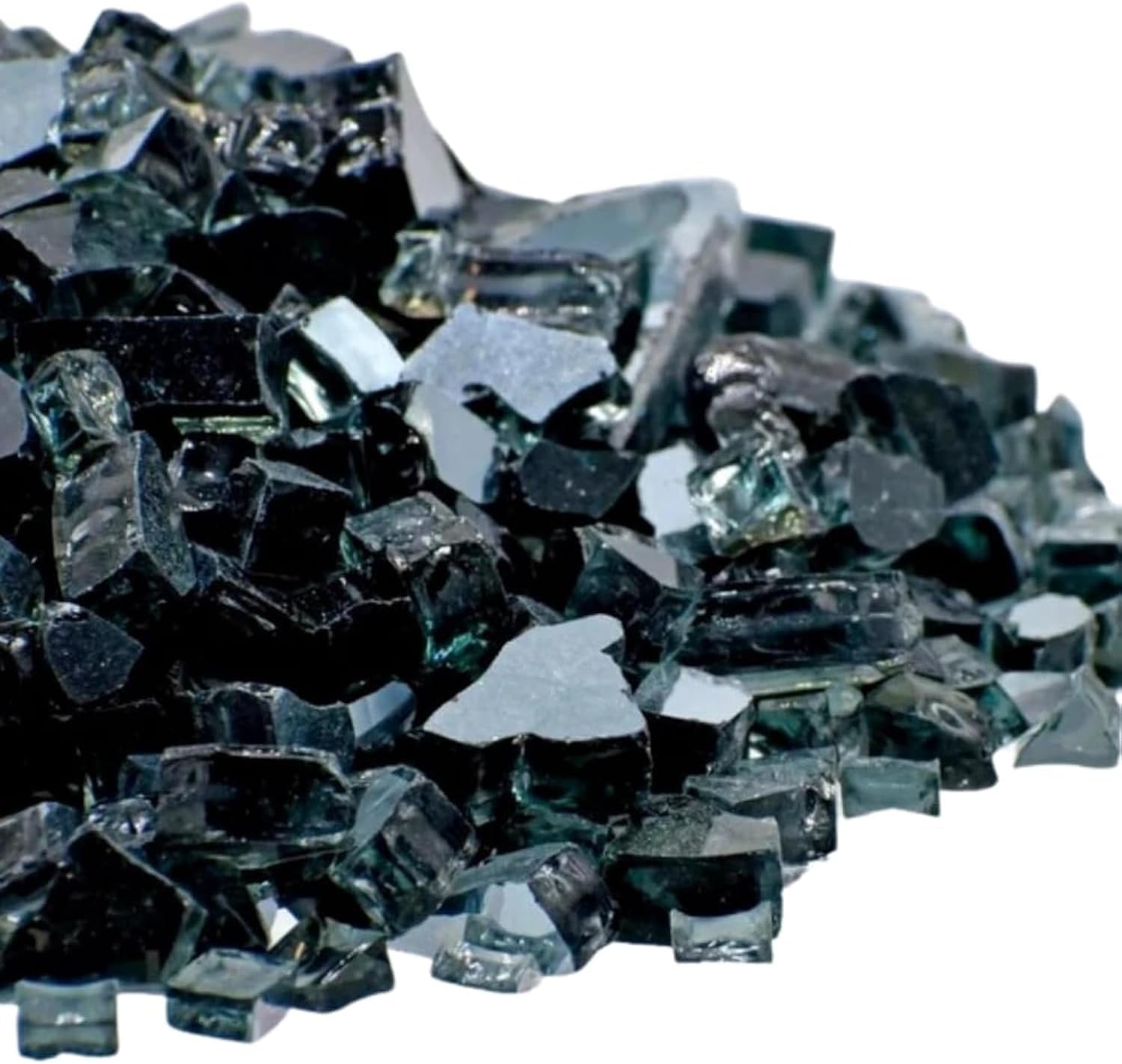 R H LIFESTYLECrushed Glass/Fire Pits for Resin Art High Luster Fire Glass Used Specially for Resin Art/Geode Art Fire Pit Crafts (Light Black 6mm, 200G)