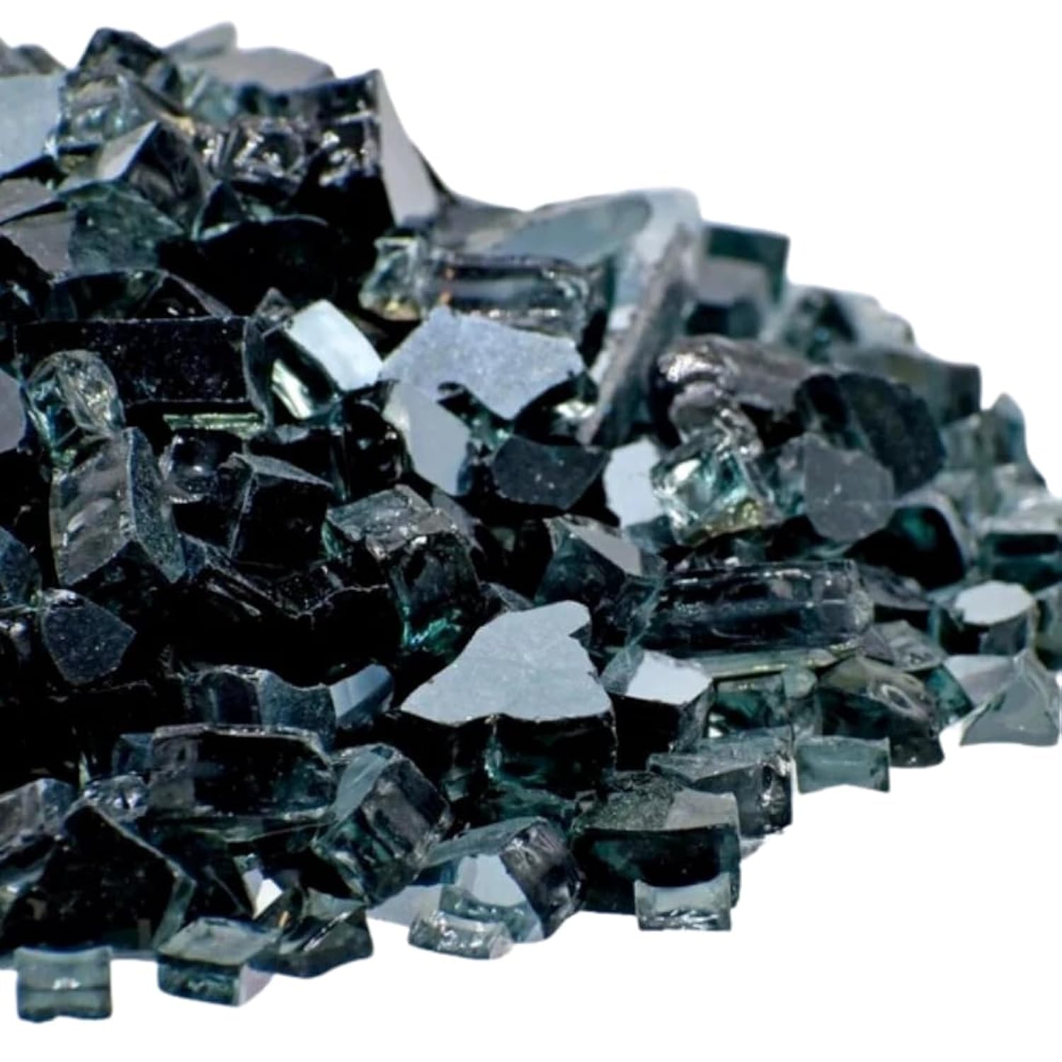 R H LIFESTYLECrushed Glass/Fire Pits for Resin Art High Luster Fire Glass Used Specially for Resin Art/Geode Art Fire Pit Crafts (Light Black 6mm, 200G)
