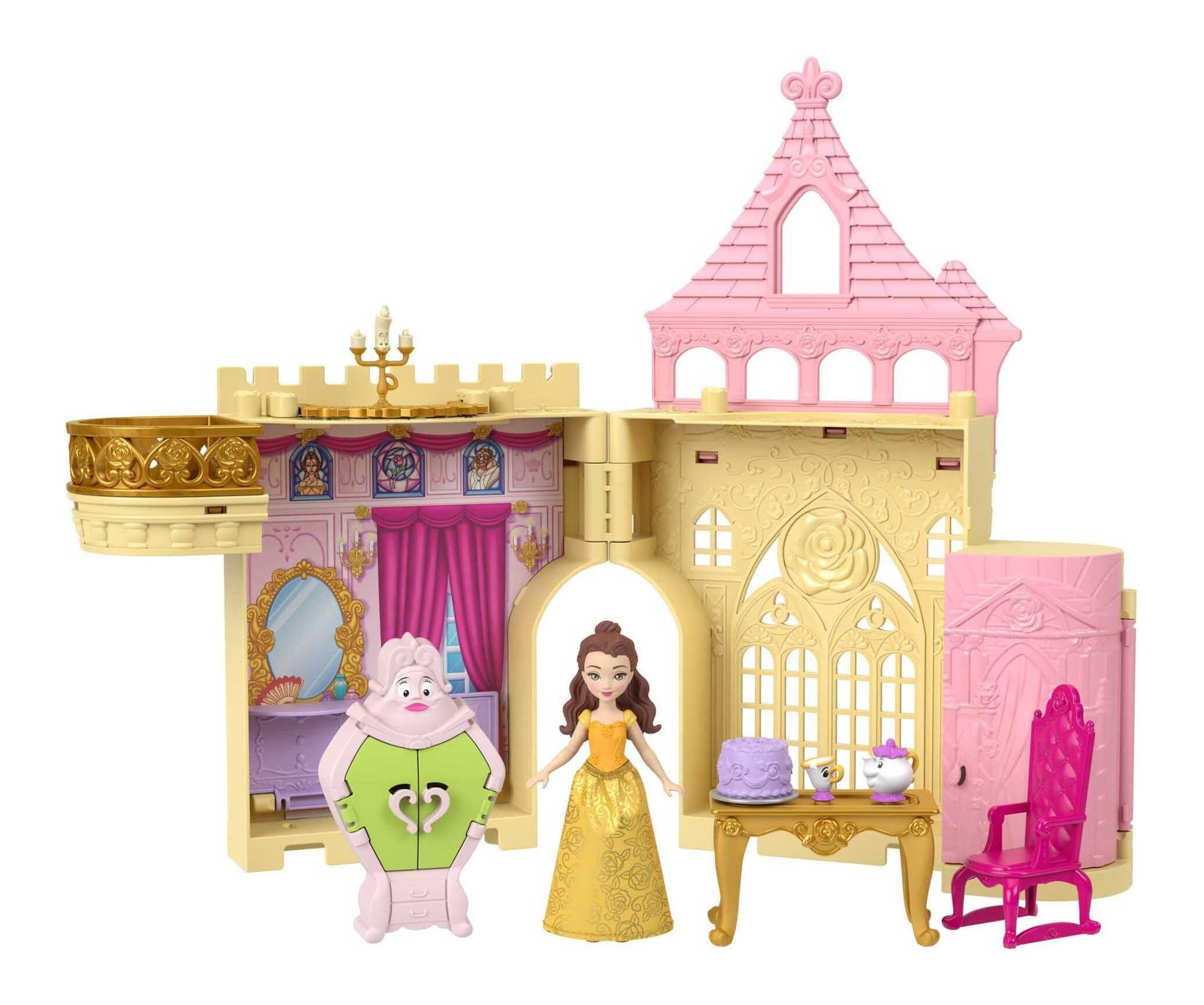 Mattel Disney Princess Belle Storytime Stackers Doll House Playset