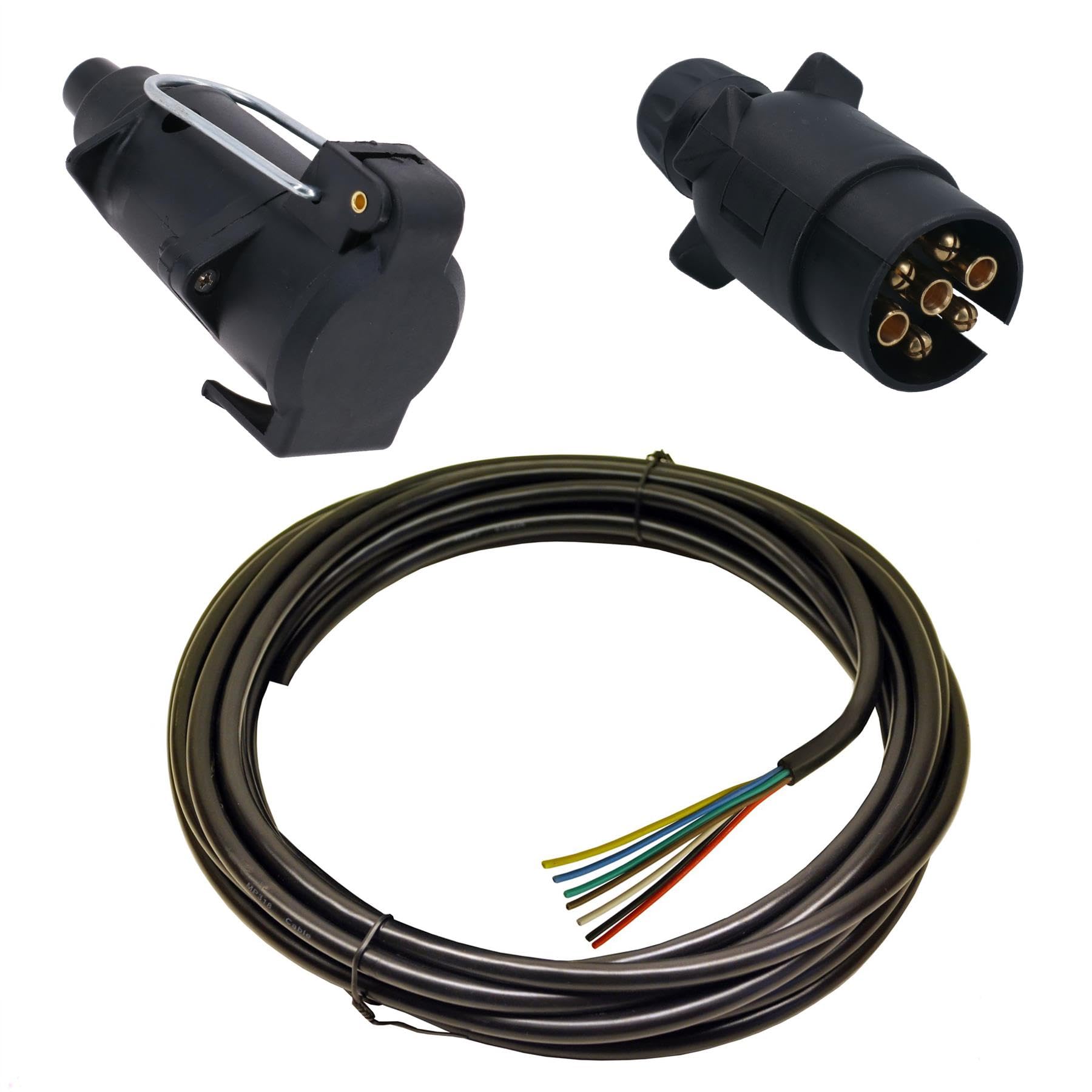 AB Tools 10 metrów (10 m) kabel przedłużający do przyczepy + gniazdo