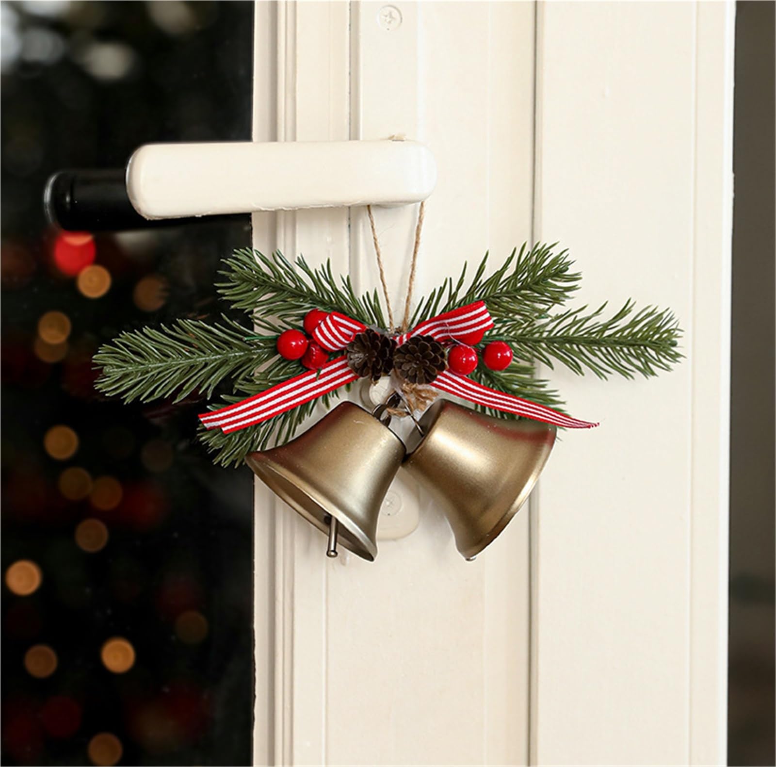 Campane per Albero di Natale Campane di Natale Decorazione Albero di Natale Ornamenti di Campanelle in Metallo for Il Capodanno Invernale Campana Natalizia(Yellow)