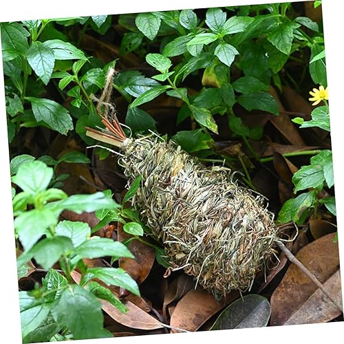 Miniatura 2 de Mipcase Nido de pájaro de paja hecho a mano para tejer loro de hierba