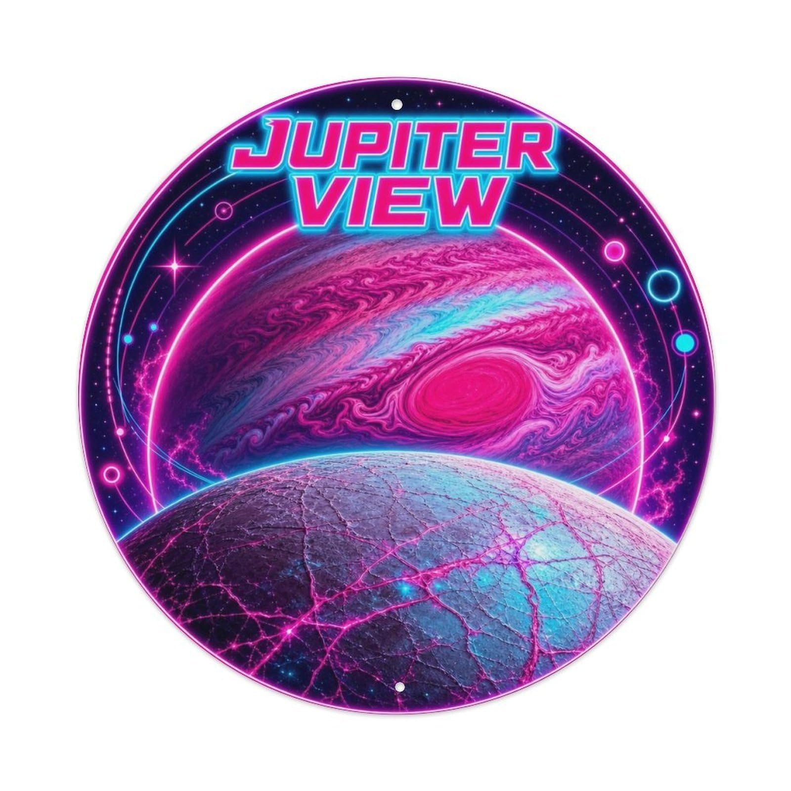 Deep Space Solar System Jupiter Storm Planet Astronomy Metal Tin Sign