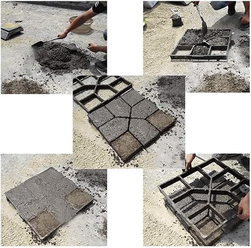Ejoyous Concrete Moulds Outdoor Garden, DIY Walkway Maker Mold Stepping Stone Paving Pavement Mold Reusable Tool, Concrete Cement Stone Paving Moldfor Garden Driveway Backyard Patios Decor - Image 7