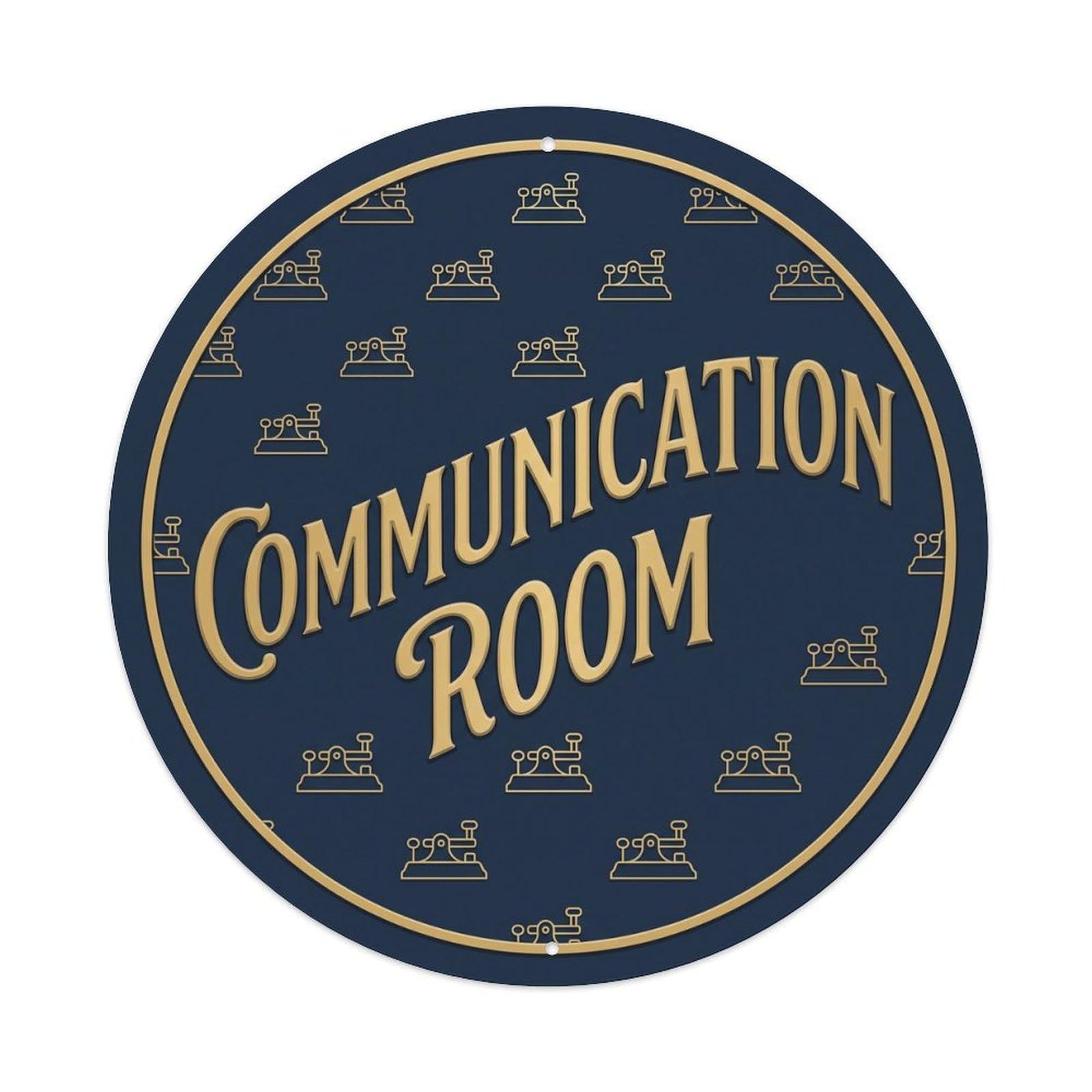 Vintage Communication Room Text Telegraph Metal Tin Sign