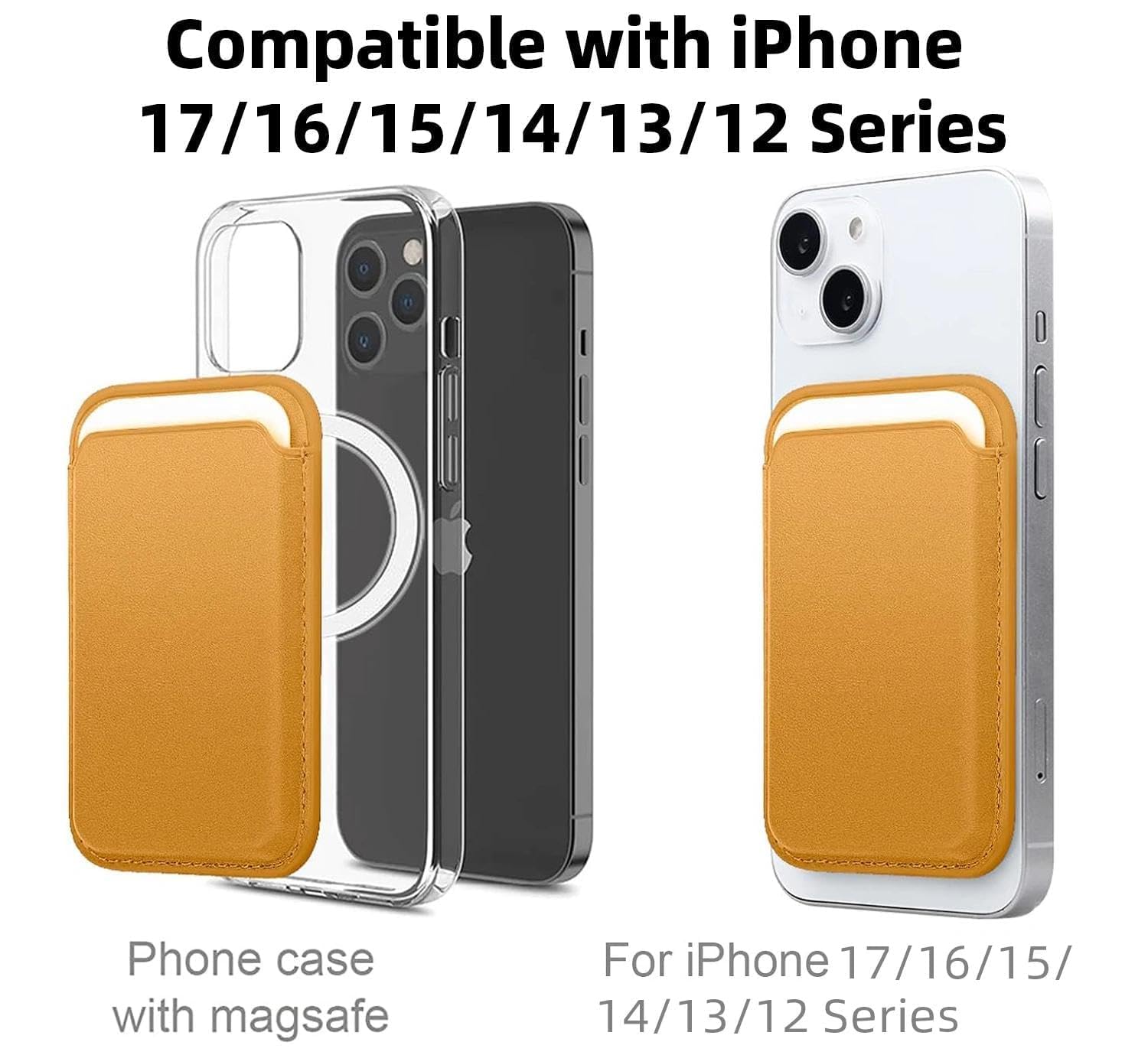 WALLFID Porta Carte Magnetico in Pelle Compatibile con MagSafe per iPhone 17,16,15,14,13 e 12 – Sottile,Compatto e Sicuro, fino a 3 Carte con Protezione RFID