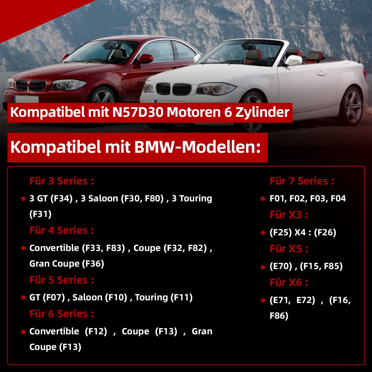 N57D30 Kurbelwelle mit Lagersatz Kompatibel mit BMW 3er F30 F3 5er F10 F11 7er F01 F03 X3 X5 X6 2006-2019 11217799970 11217809375