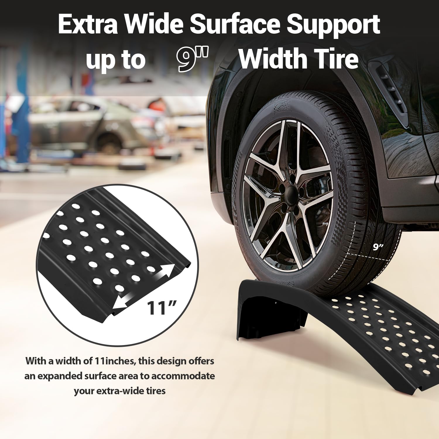 Rampas de Acero para Coches 8000 Libras 907 kg Camiones Alta Resistencia Negro 88x33x22cm