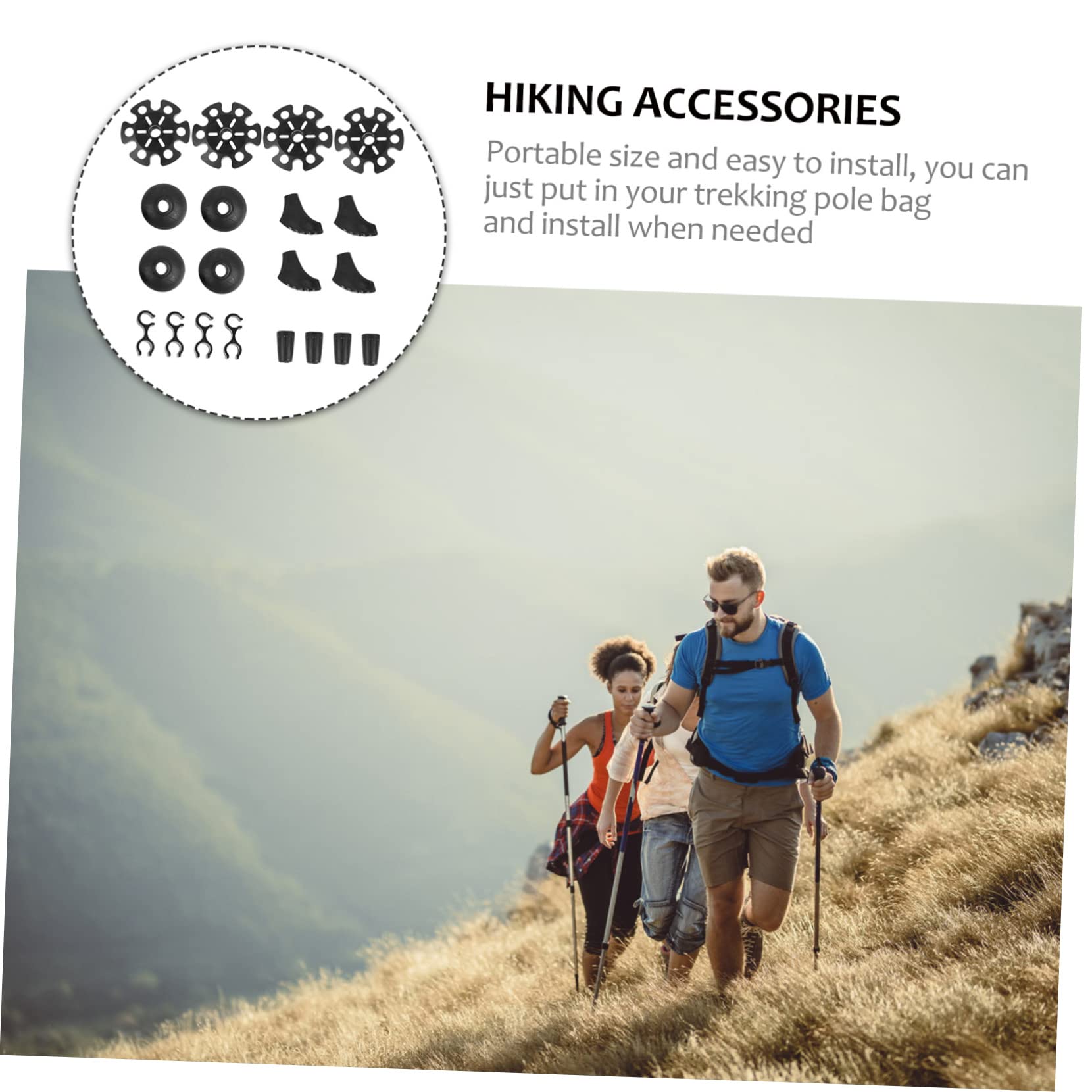 Sosoport Wanders Töcke Zubehör Spitzenschutz Für Trekkingstöcke Wandern Wanderausrüstung Trekkingstöcke Zubehör Austausch Der Polspitze Trekking Wachen Plastik Black