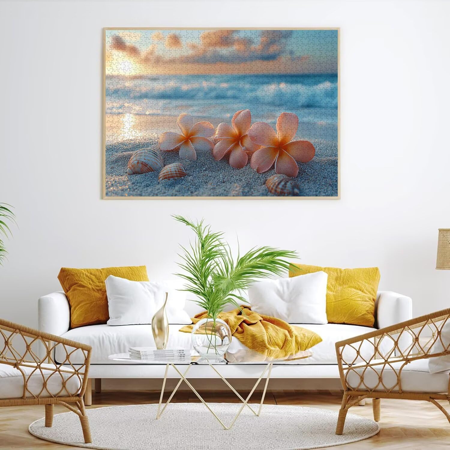 1500 sztuk puzzli dla dorosłych, gry rodzinne, kwiat plaża, n-265