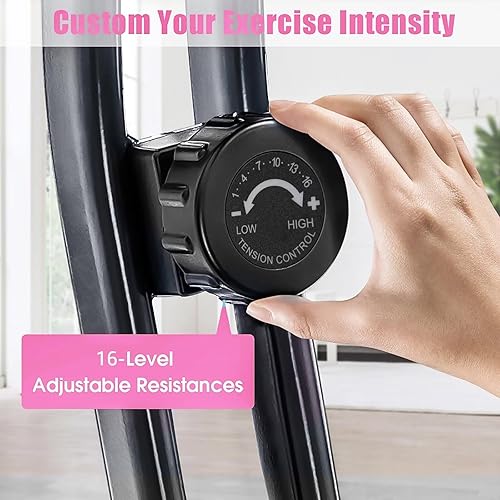 Miniatura 24 de Merax Bicicleta de entrenamiento para el hogar: bicicleta estática reclinada 2 en 1 y posiciones verticales de bicicleta de ciclismo para Azul