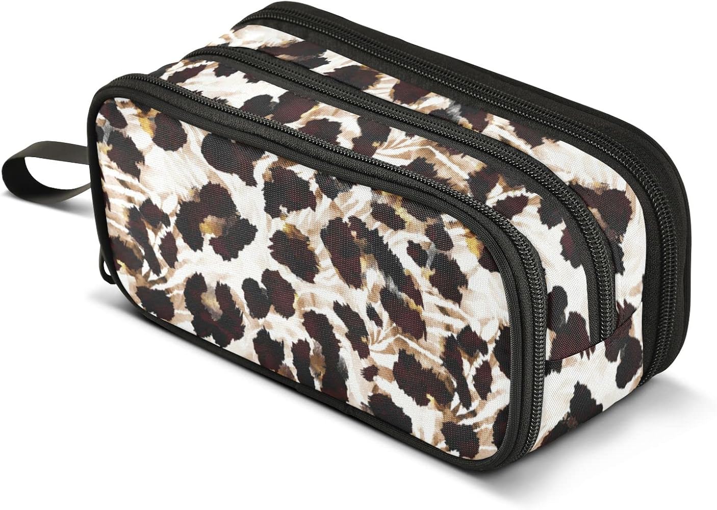 Astuccio Marmorizzato RXYY In Pelle PU, Nero E Bianco, Grande Capacità Con Cerniera, Portapenne E Trucco Per Studenti E Donne - 3