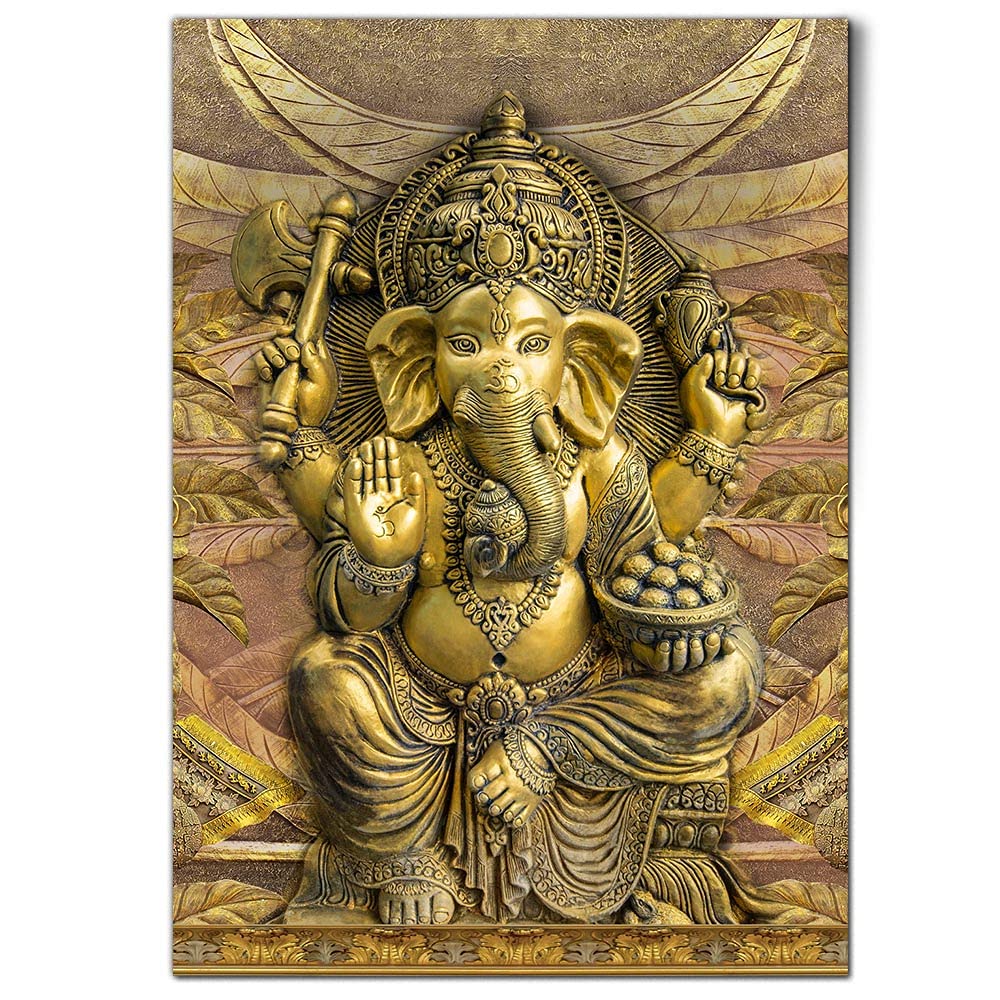 DV design 1 x A1 Poster Art Print - Lord Ganesha Hindu God Indian Wall Art Paper Posters Large Picture Graphic Photo #21809