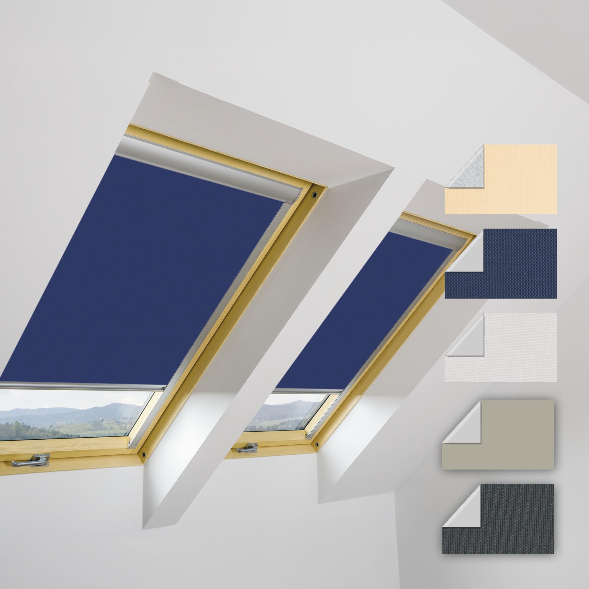 FAKRO - ARF Dachfenster Verdunkelung - Dachfenster Rollo - 78x118cm - Lässt kein Licht Durch, Schützt vor Sonne und UV-Strahlung - Verdunkelungsrollo mit Sonnenschutz - Farbe 265
