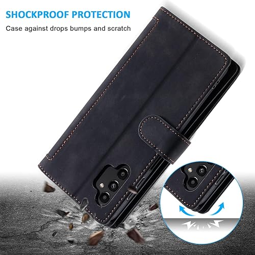 Miniatura 6 de EYZUTAK Funda tipo portafolios para Samsung Galaxy A13 5G4GA04S, Funda de piel sintética con 9 ranuras para tarjetas, bolsillo con cremallera,