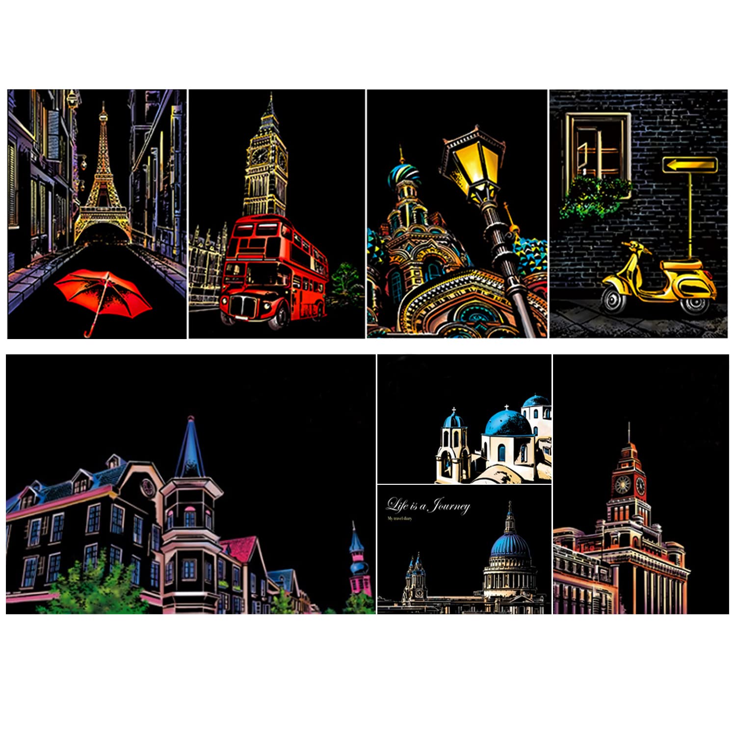 Carta Da Scratch Art Sydney Opera House - Kit Con 3 Strumenti Per Arte E Creatività - Foto 4