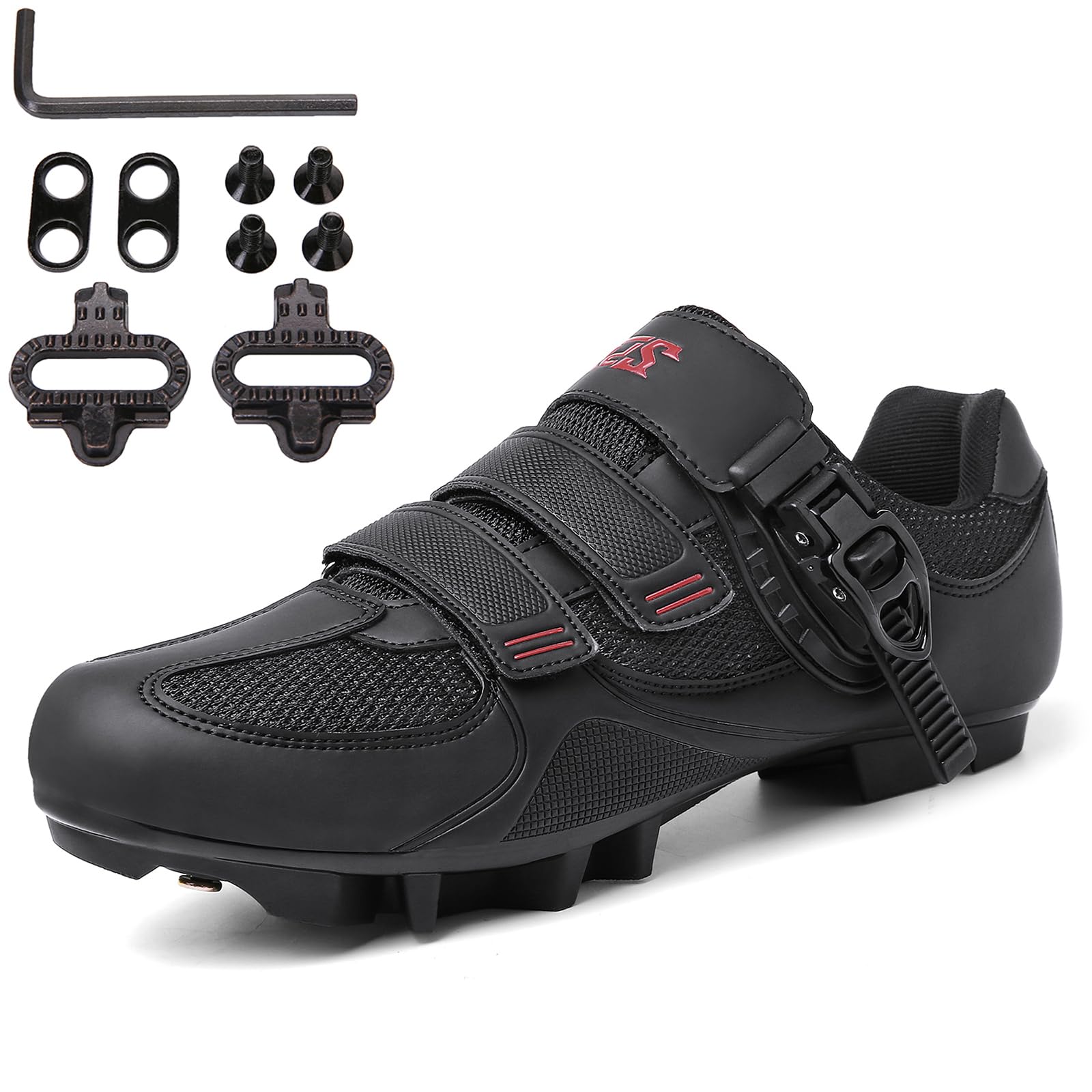 MTB Schuhe Herren Fahrradschuhe Mountainbike Schuhe Kompatibel Mit SPD-Stollen Atmungsaktive Outdoor-Radschuhe
