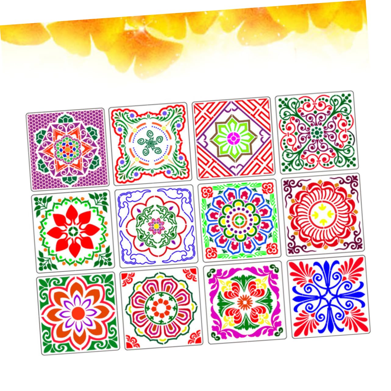 Operitacx 36piezas Plantillas De Mandala Reutilizables Para Pintura y Dibujo Estampas De Decoración Diseño Creativo Para Manualidades y Proyectos De Arte