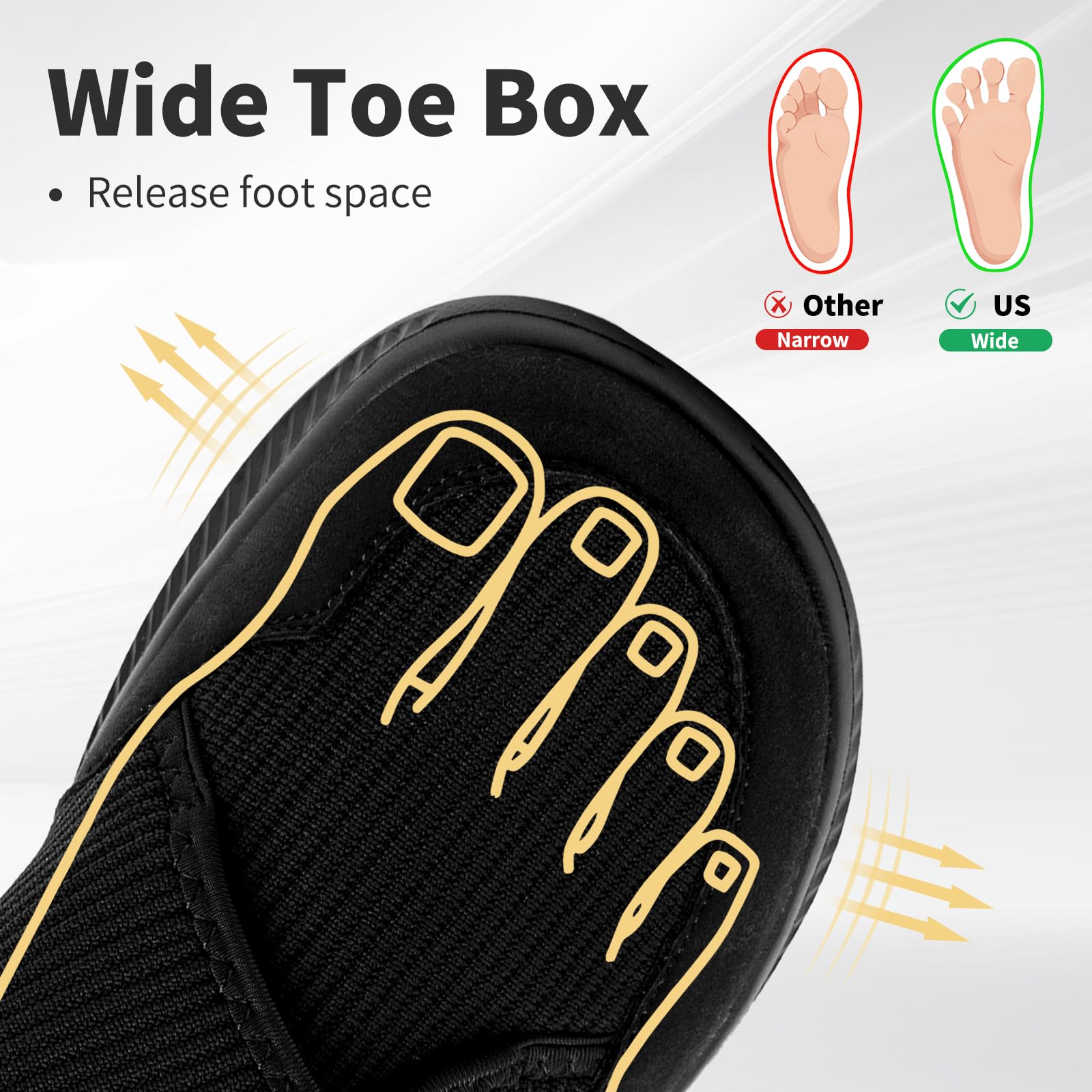 Zapatos para diabéticos para hombre, anchos, ortopédicos, ajustables, sin cordones