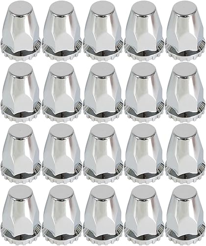 Miniatura 5 de Cubierta cromada para cubo de semirremolque, cubierta de eje de rueda, tapas centrales completas con tuercas atornilladas de 1.299 in para ruedas de