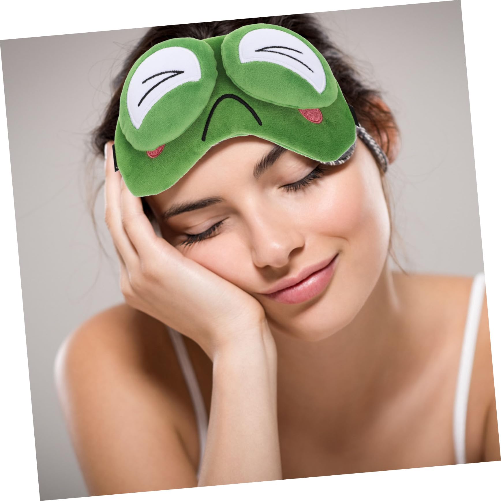 GLEAVI 3 Stk Schlafmaske Frosch Kostüm Süßer Schlaf Abdeckung Für Blinde Augen Nickerchen Augenabdeckung Schlafabdeckung Auf Den Augen Nacht Auge Schlafen Samt Kissenbezug Kind