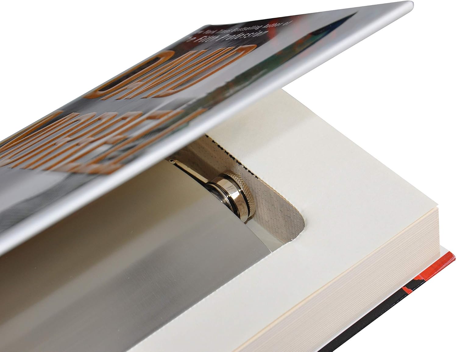 Hidden Flask Book Safe - Funny Gift - Genuine Book - BookMods Hidden Diversion Stash Gift Box - 8oz Stainless