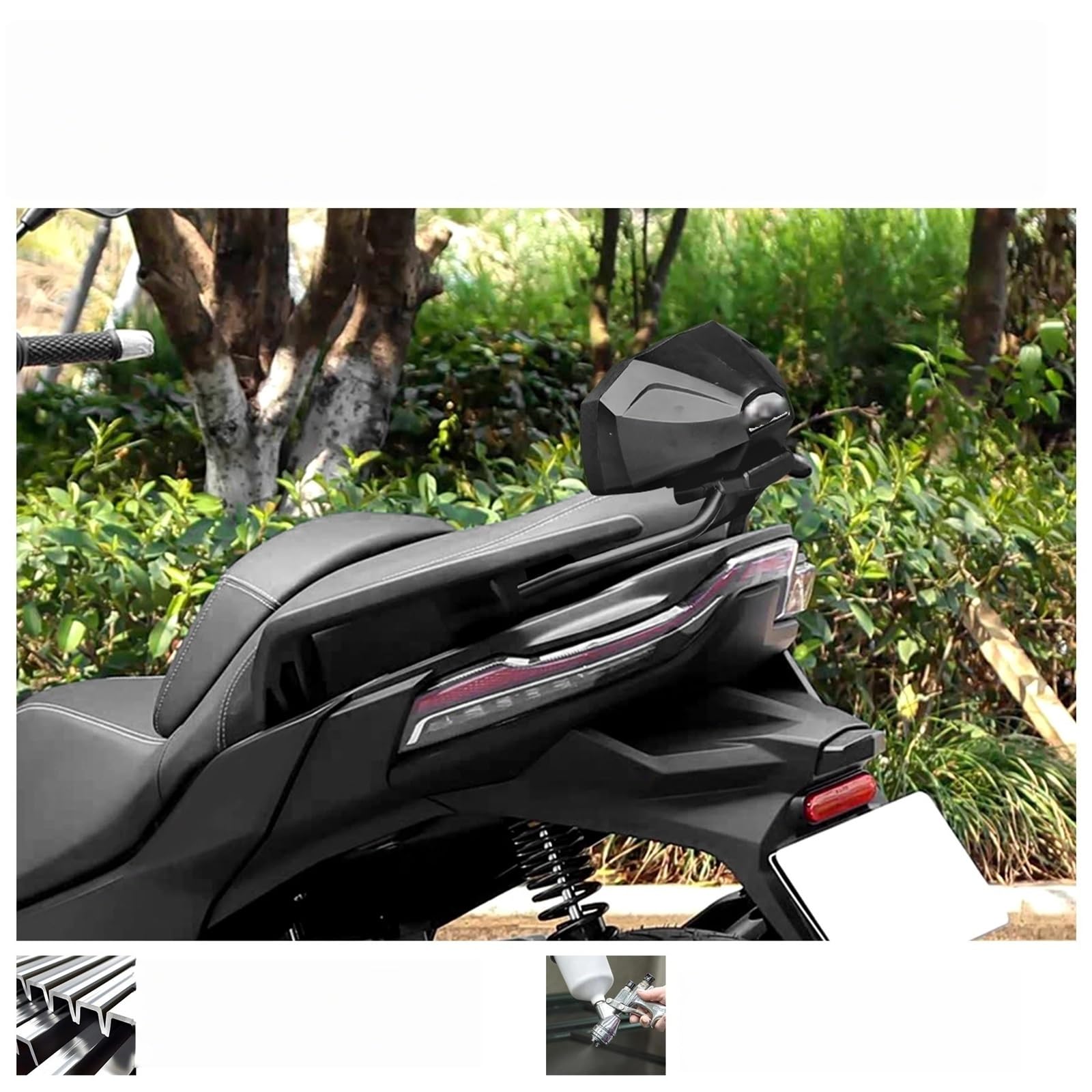 oparcie do bagażnika motocyklowego Pasuje Do Lo&ncin SR4 MAX SR4MAX 2022-2026 Akcesoria Motocyklowe Tylna Rama Oparcia Siedzenia Pasażera Poduszka