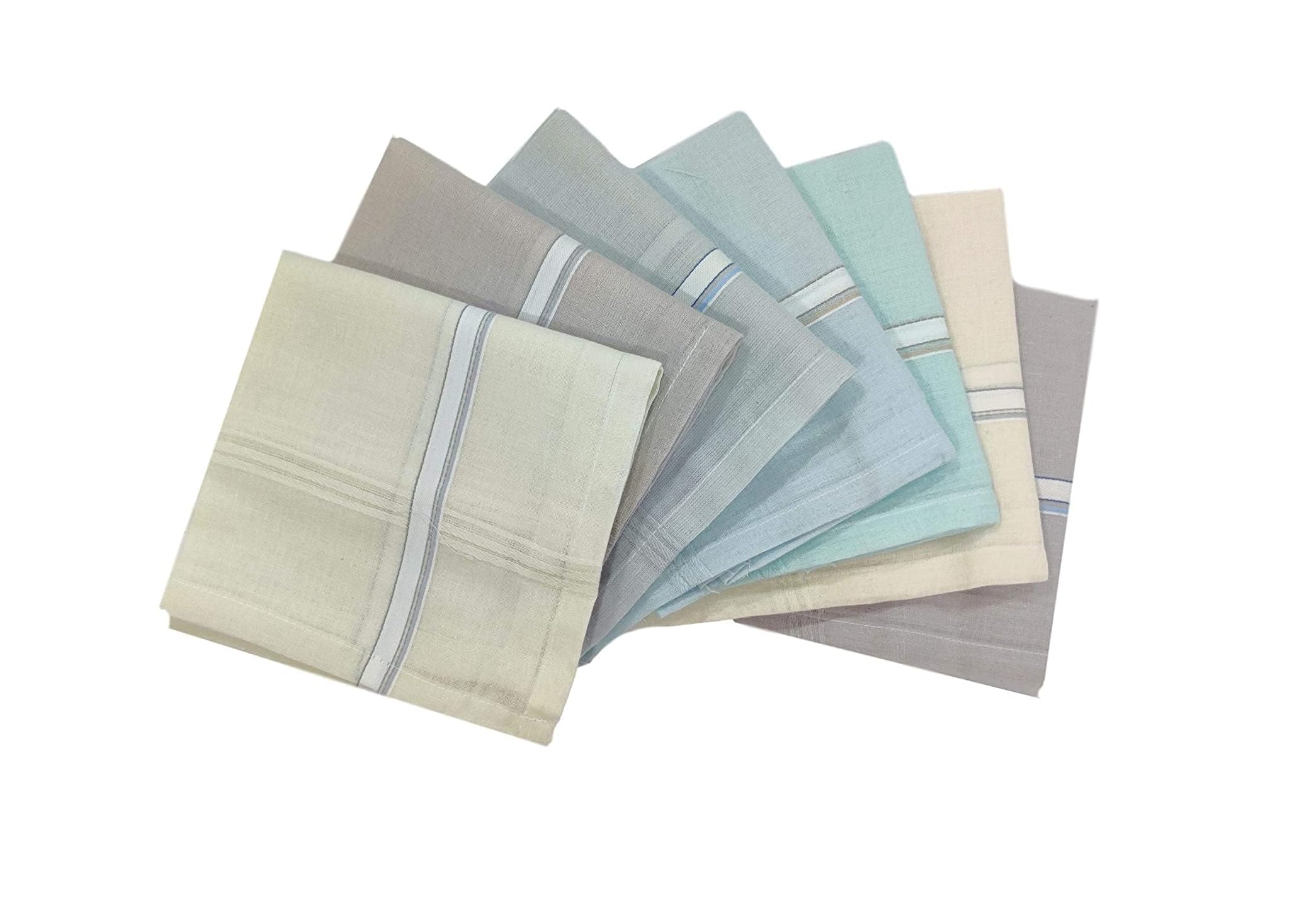 Handkerchief for men cotton suitable for daily use big size hankies in pack of 10 Pure Cotton Kerchiefs soft and durable hanky for men 18x18 inches-image-17