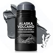 Alaska Volcano Clay Mask Stick for Pore Deep Cleansing Blackhead Remover & Excess Oil Control Facial Mask Gentle Exfoliating Mud Mask for Smooth Skin 1.41 oz