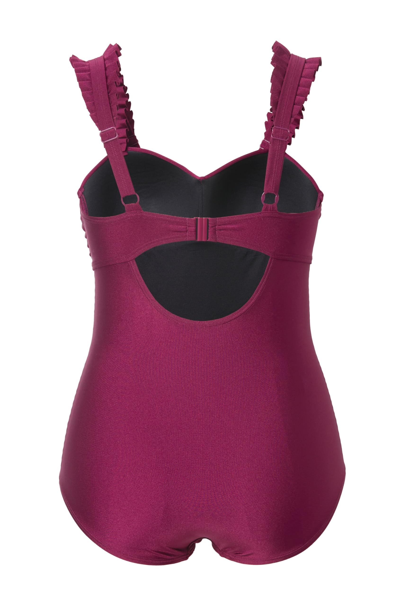 Ulla Popken Badeanzug Gelegte Falten Shiny Costume Intero Donna (Pacco da 1)